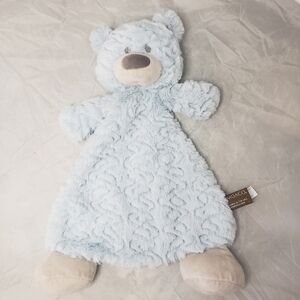 Demdaco Blue Bear Lovie Lovey 14" Soft Comfort Blanket Plush Toy Fluffy Textured